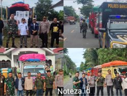 Pengawalan Ketat Pendistribusian Logistik Pemilu Hari Pertama ke 8 Kecamatan