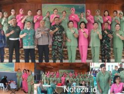 Ketua Persit KCK Kodim 1308/LB,Dr Natasha Sylviani Hermanto Lakukan Kegiatan Donor Darah