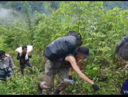 Medan berat menuju TPS terpencil Pegunungan Ansibong Kab. Parigi Moutong