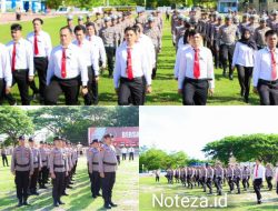 Personel Polres Banggai di Latih Kembali Gerakan PBB Usai Apel Pagi