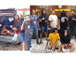 Tim Resmob Polres Banggai dan Resmob Polda Gorontalo Amankan 2 Pelaku Pengeroyokan di Bungin