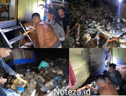 Polres Banggai Olah TKP Kebakaran Rumah Panggung Nelayan di Pasar Tua