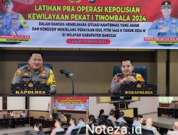 Kapolres Banggai Ikuti Secara Vitual Lat Pro Ops Pekat 1 Tinombala Dari Polda Sulteng