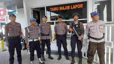 Subsatgas Propam Cek Kesiapan Personel di Kantor KPU Sulteng Jelang Rapat Pleno Terbuka