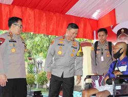 Kunjungan Kerja Di Polresta Palu Kapolda Sulteng Bagikan Paket Sembako dan Kursi Roda