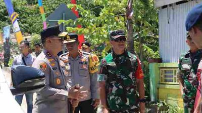 Kapolda Sulteng dan Pangdam XIII/Merdeka Cek Lokasi yang akan dikunjungi Presiden RI di Kab. Bangkep