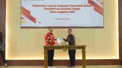Pemda Parigi Moutong Serahkan LKPD Unaudited TA. 2023 ke BPK Provinsi Sulawesi Tengah
