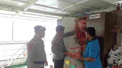 Amankan Pelabuhan Penyeberangan Taipa, Satgas Polair Chek Alat Keselamatan
