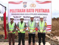 PJ Bupati Rachmansyah Ismail Letakkan Batu Pertama Pembangunan Gedung Aula Polres Morowali