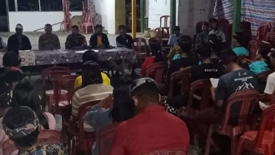 Kasubsektor Toili Barat IPDA Haryadi,Menghadiri Festival Ogoh-ogoh Tahun 2024 di Kecamatan Toili Barat