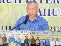 Wabup,Furqanuddin di Damping Kadis Nakertrans Ernaini Mustatim Gelar Coffe Morning,Hari Buruh/May Day.