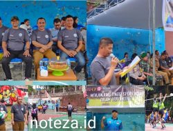 Agus Damalante Ketua PBVSI Bersama Kadispora Banggai Yori Ntoi Gelar Kejuaraan Bola Voli Antar Pelajar.