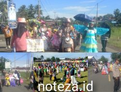 Polsek Toili Kawal Pawai Karnaval Anak PAUD