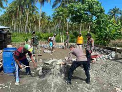 Sinergitas TNI – Polri Kegiatan TMMD Di Kecamatan Ulubongka