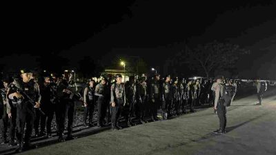 Ricuh di PT HIP, Polda Sulteng Gelar Apel Pemberangkatan Personel Back Up Polres Buol