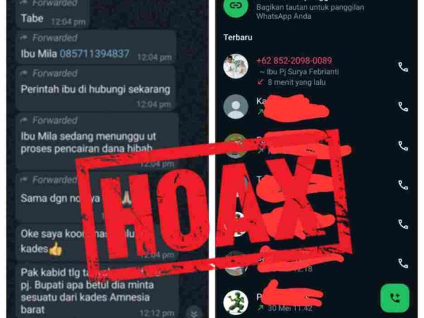 Waspada Penipuan Mengatasnamakan Istri Pj. Bupati Parigi Moutong