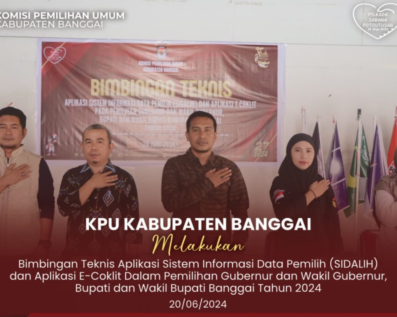 Ketua KPU Santo Gotia Perkenalkan Aplikasi E-Coklit Pada Pilkada Serentak 2024