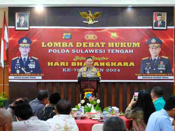 5 Perguruan Tinggi Meriahkan Lomba Debat Hukum Hari Bhayangkara ke-78 Polda Sulteng
