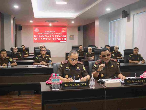 Kejaksaan Tinggi Sulawesi Tengah Hentikan Penuntutan Empat Kasus Berdasarkan Keadilan Restoratif
