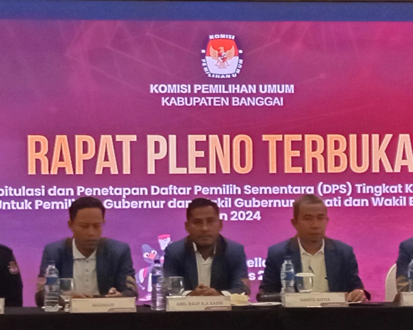 Rapat Pleno Terbuka KPU Banggai Bahas Rekapitulasi dan Penetapan DPS