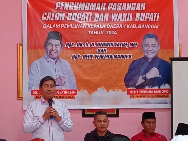 Pertama Deklarasi Herwin Yatim Bersama  Hepy Yeremia Manopo Maju di Pilkada 2024 Dengan Lakon ”  Banggai Kembali 