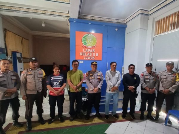 Lakukan Sinergi Polsek Luwuk dan Lapas, Pantau Aktivitas Warga Binaan