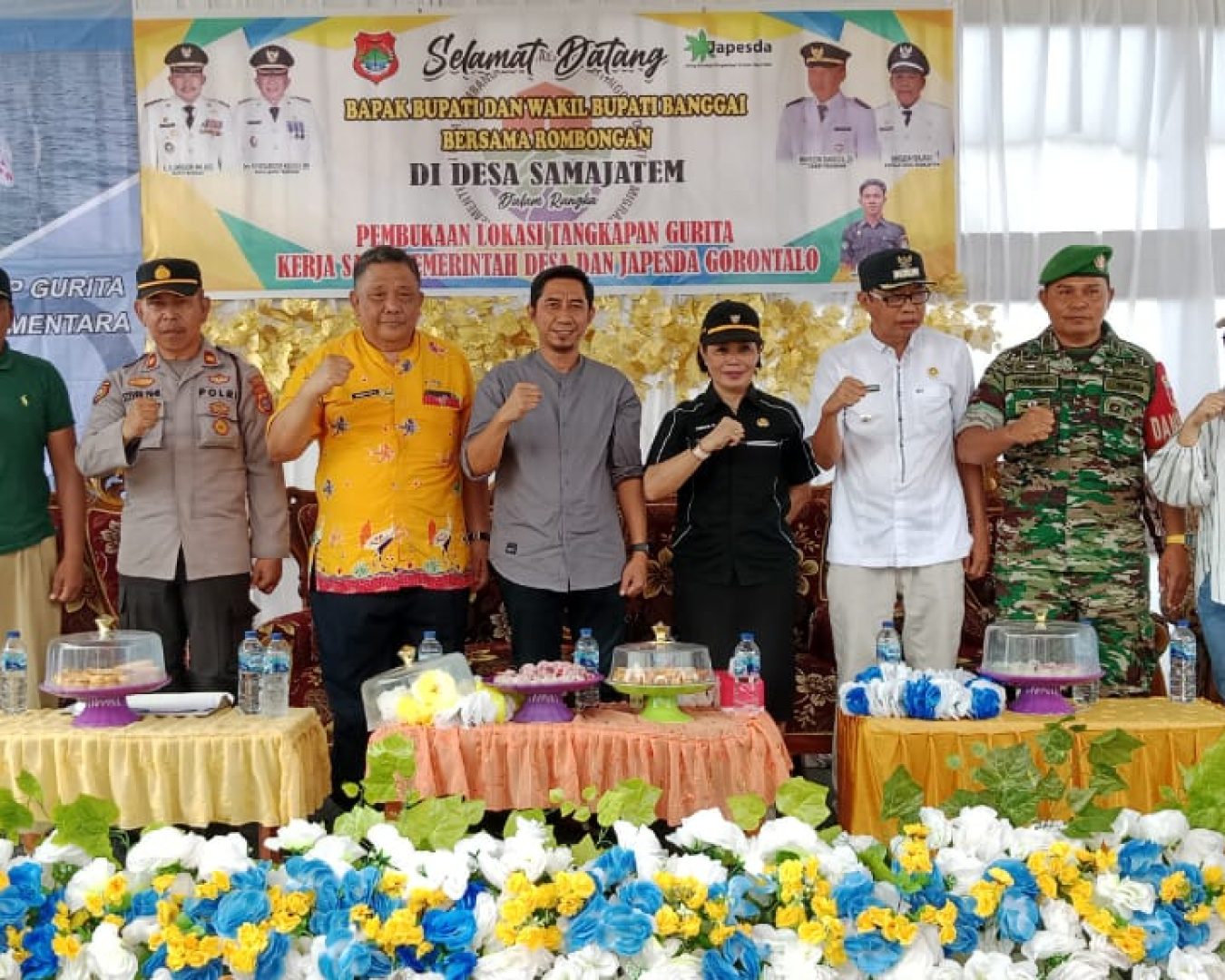 Bupati Banggai di Wakili Bambang Sutedy Tutup penangkapan gurita di Desa Samajatem