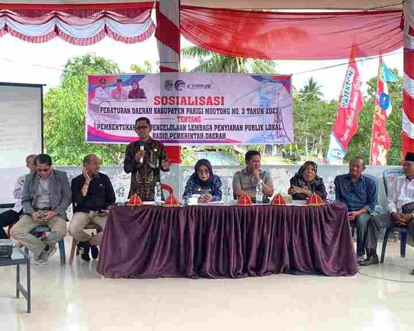 Sosialisasi Perda No 3 Tahun 2023 Tentang Pembentukan dan Pengelolaan Lembaga Penyiaran Publik Lokal Radio Pemda Kabupaten Parigi Moutong