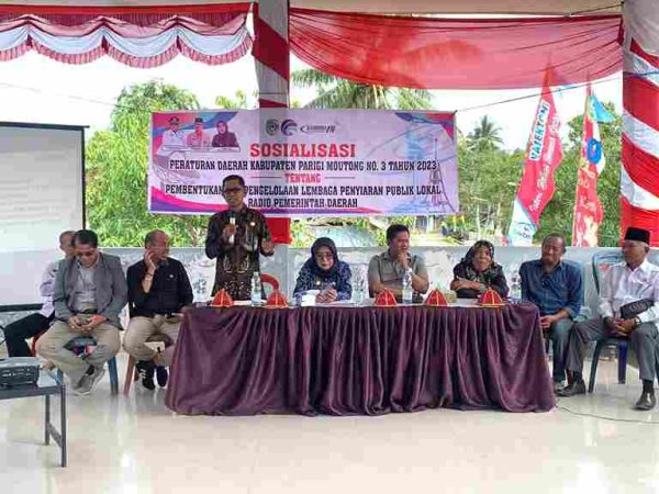 Sosialisasi Perda No 3 Tahun 2023 Tentang Pembentukan dan Pengelolaan Lembaga Penyiaran Publik Lokal Radio Pemda Kabupaten Parigi Moutong