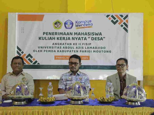 Sekda Zulfinasran Terima secara resmi Mahasiswa KKN Unazlam Palu