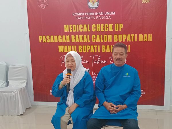 Paslon Calon Bupati Suliati Murad Dan Calon Wakil Bupati Banggai  Samsul Bahri Mang Jalani Tes Kesehatan Hari Ke Dua