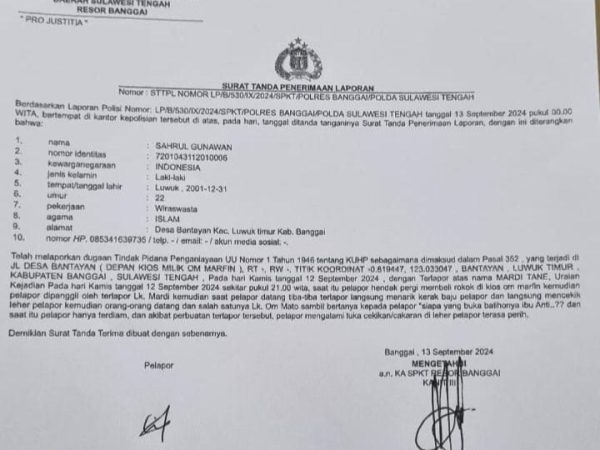 Pemuda Asal Luwuk Timur Cekik di Leher Oleh Relawan Anti-Bali,  Begini Kronologisnya