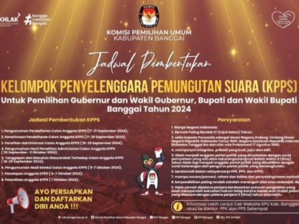KPU Banggai Ajak  Anak Muda Mendaftar Menjadi Anggota KPPS Tingkat Kelurahan Dan Desa