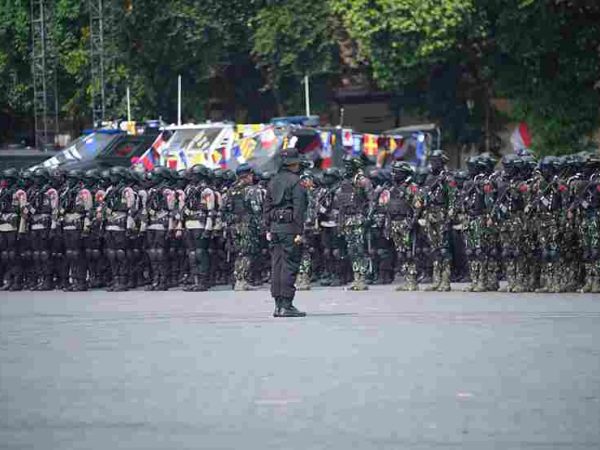 Polri Gladi Bersih Apel Gelar Pasukan Pengamanan Pelantikan Presiden