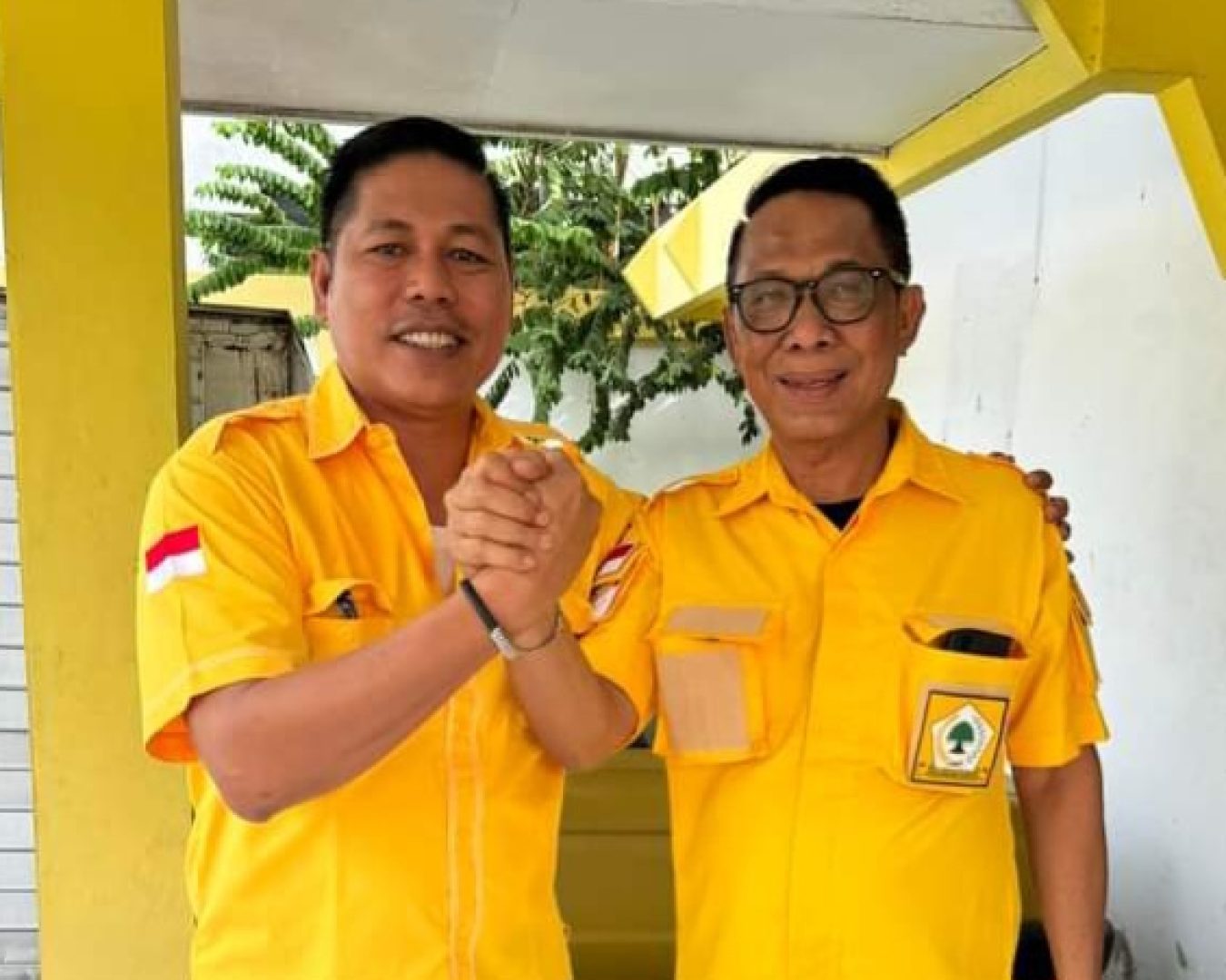 Syarifudin Tjajo Kader  Partai Golkar Banggai,  Dalam Orasi Menggugah Warga Desa Lenye Kecamatan Luwuk Utara
