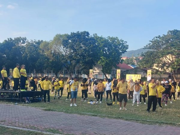 Golkar Gelar Senam Massal, Ribuan Kader dan Simpatisan Hadiri Acara di Kabupaten Banggai