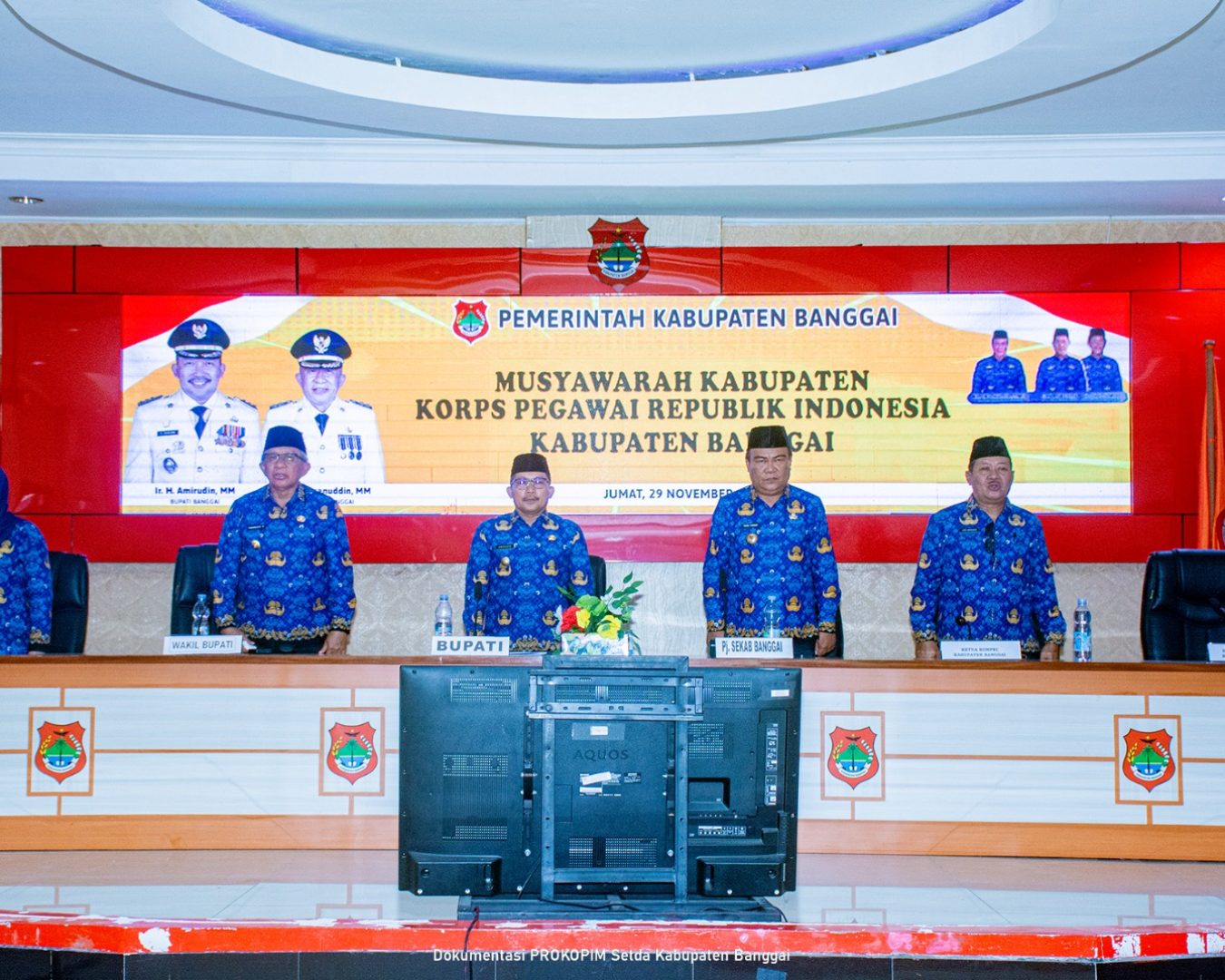 Muskab KORPRI Banggai 2024 : di Hadiri Bupati Banggai Amirudin Bersama Wakilnya Drs Furqanuddin Masulili.