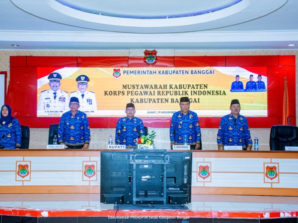 Muskab KORPRI Banggai 2024 : di Hadiri Bupati Banggai Amirudin Bersama Wakilnya Drs Furqanuddin Masulili.