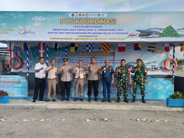 Kapolsek Pagimana Hadiri Persiapan Angkutan Laut Jelang Nataru