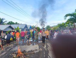 Polisi Bubarkan Demo Warga di Mantoh, Protes Tambang PT. Morano Gamping