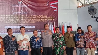 KPU Banggai Gelar Sosialisasi Pemungutan Suara Ulang Pascaputusan MK Dua Kecamatan Toili dan Simpang Raya