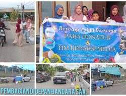 Tim Media dan Donatur Berbagi Takjil di Banggai, 150 Paket Dibagikan di Dua Lokasi