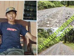 Warga Desa Bumi Harapan Desak PT KLS Perbaiki Jalan Rusak Ulah Truk Sawit