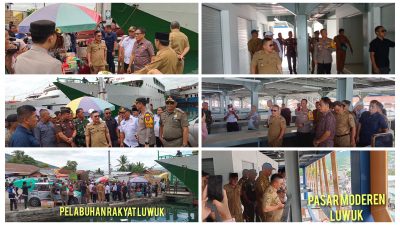 Bupati Banggai Tinjau Pelabuhan Rakyat dan Pasar Modern Jelang Lebaran