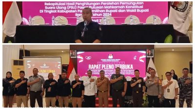 KPU Banggai Gelar Rapat Pleno Rekapitulasi PSU Pasca Putusan MK, Dihadiri Unsur Forkopimda