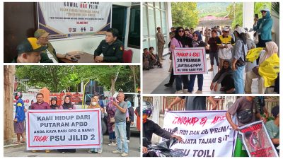 Ribuan Warga Banggai Tuntut Penegakan Hukum di PSU, DanTolak Gugatan Paslon 03 diMK