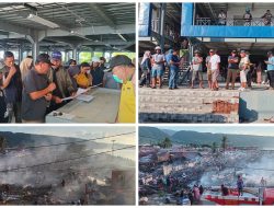 Kebakaran Hanguskan Kompleks Pasar Simpong Banggai, 326 Pedagang Terdampak