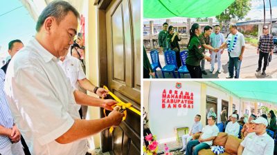 Kadis PUPR, I Dewa Gede Dampingi Sekda Banggai Resmikan Asrama Mahasiswa Banggai di Kota Manado