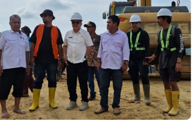Wabub Parimo Abdul Sahid,tinjau lokasi tambang di Desa Kayuboko