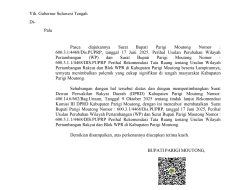 PEMERINTAH KABUPATEN PARIGI MOUTONG RESMI CABUT USULAN WILAYAH PERTAMBANGAN.